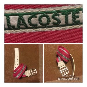 Authentic Lacoste Leather Belt for Women.